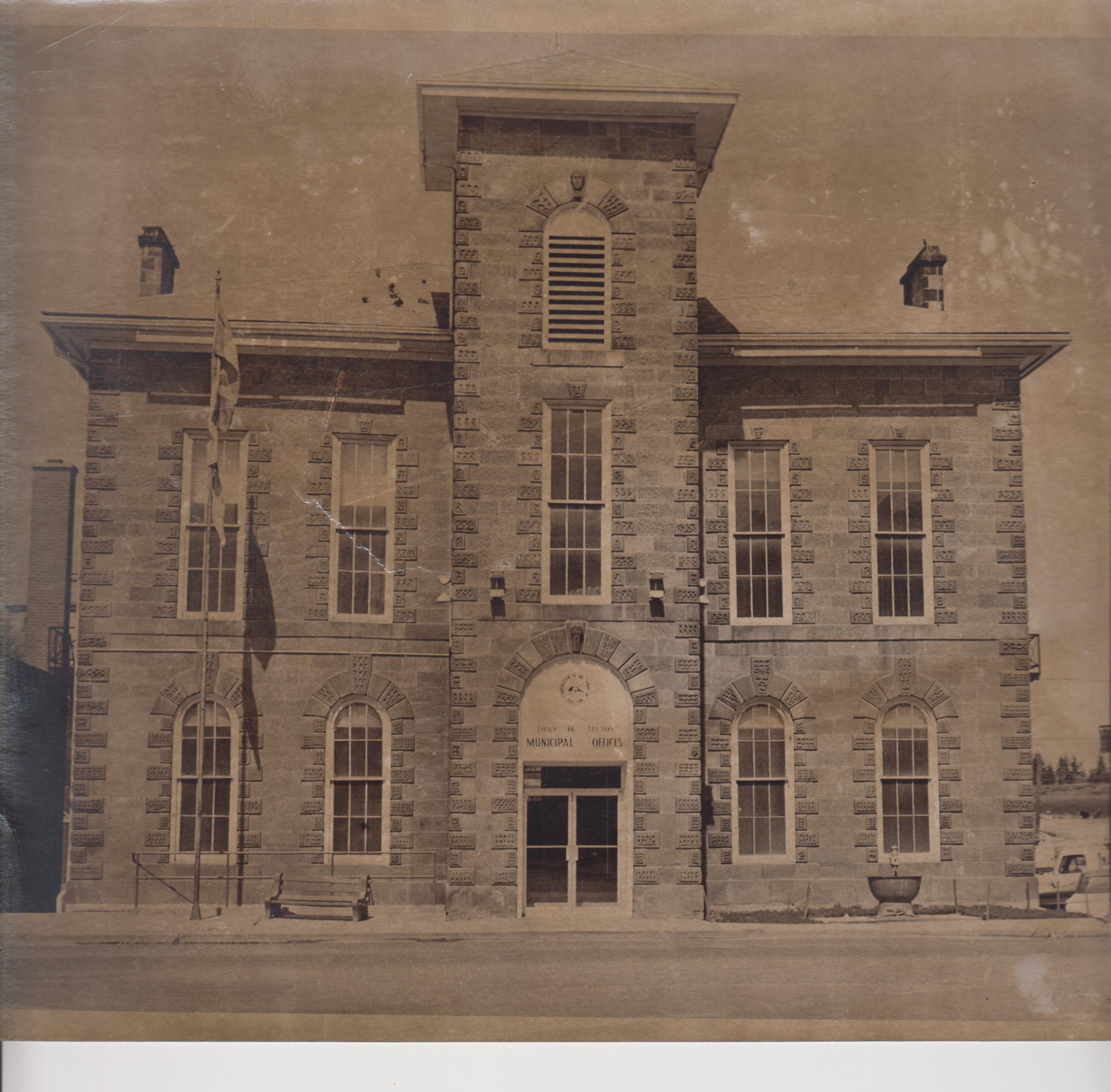 Town Hall Fountain Milton Historical Society